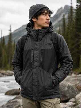 The North Face Men’s S DryVent Hooded Jacket Charcoal Waterproof Shell